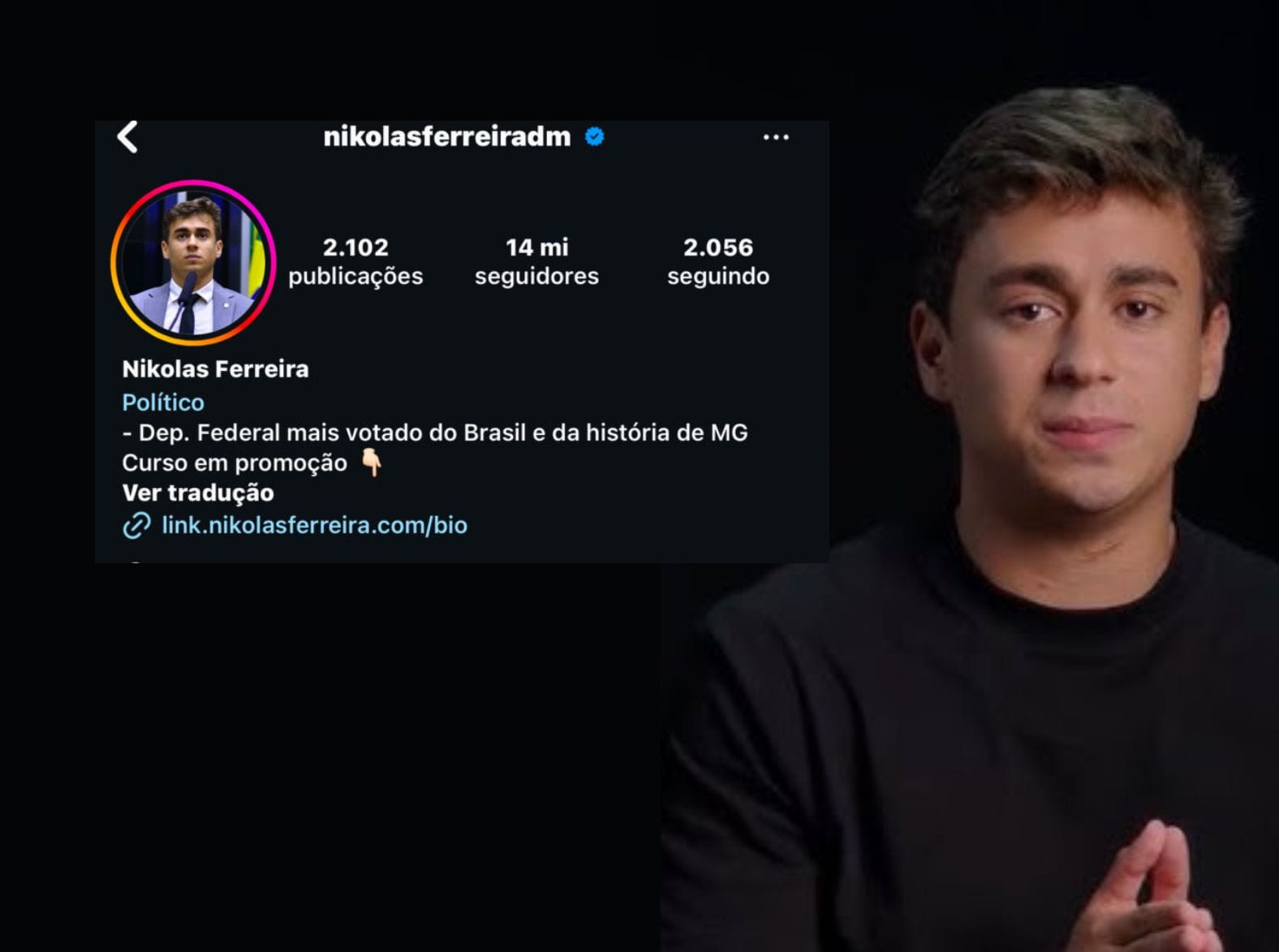 Nikolas Ferreira desbanca Lula e vira destaque nas redes sociais