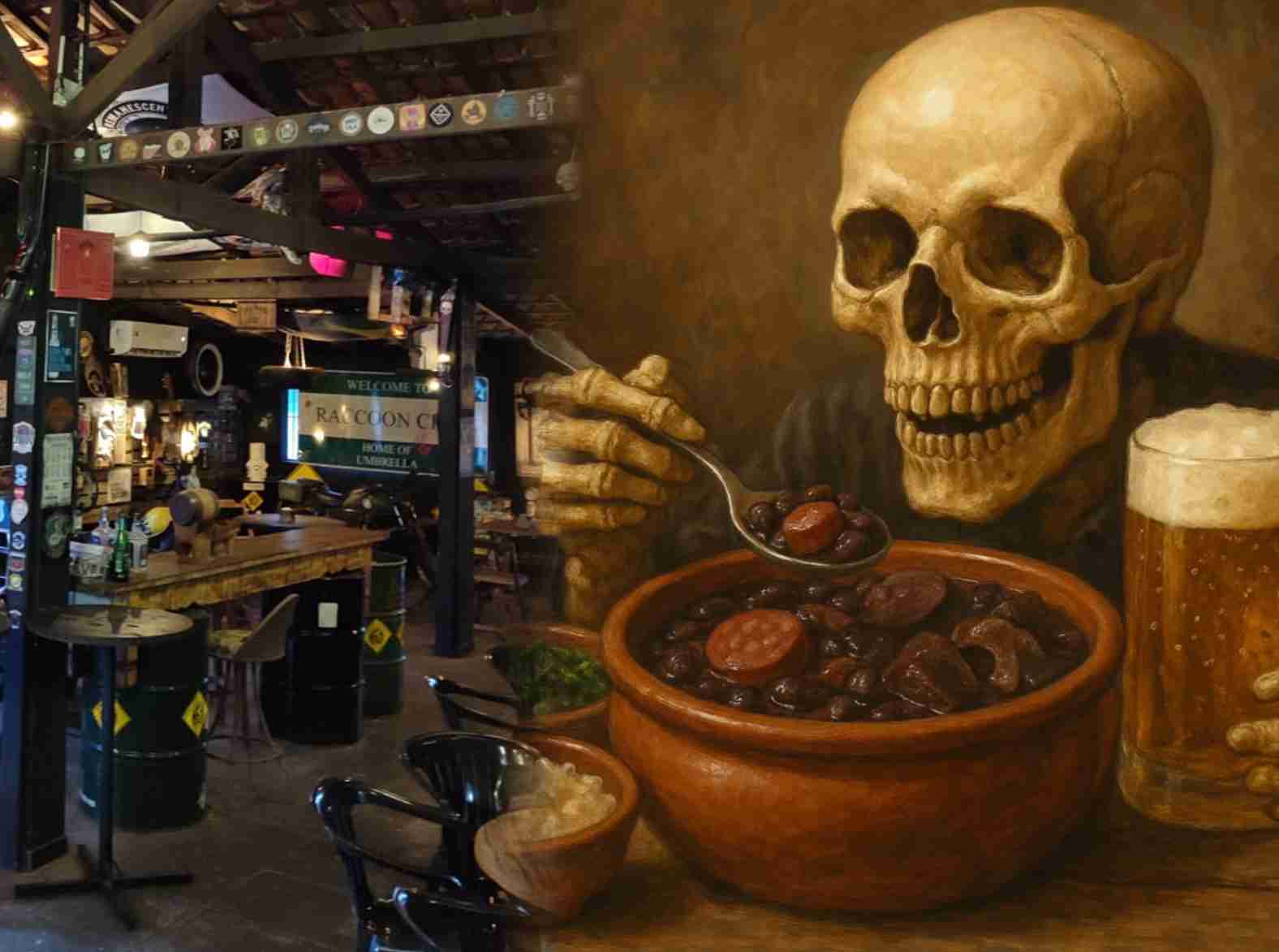 Sabor, atitude e rock na veia: Caveira Cerveja arma sábado com feijoada e música ao vivo